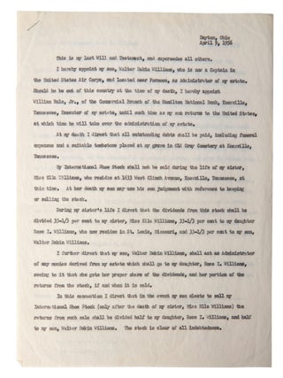 LAST WILL AND TESTAMENT