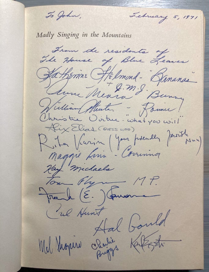 Item #022615 MADLY SINGING IN THE MOUNTAINS: An Appreciation and Anthology of Arthur Waley. John GUARE.