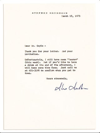ARCHIVE OF 13 TYPED LETTERS SIGNED (TLSs