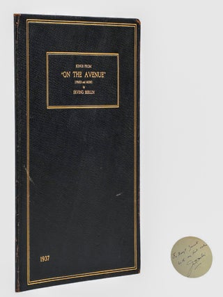 Item #022624 SONGS FROM "ON THE AVENUE" Inscribed to the film's producer Darryl...
